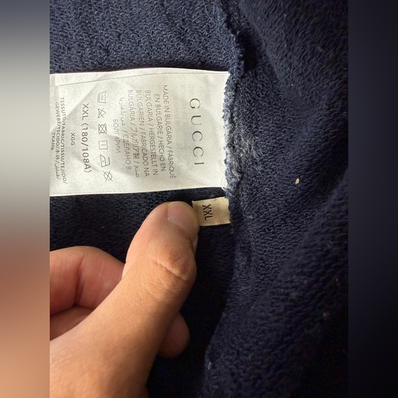 Gucci Navy Armband Signature Zip-up Uniform Sweater Sz XXL lot - Picture 3 of 13